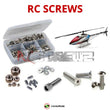 Representative image of an RCScrewZ stainless steel screw kit for Align T-REX 600L Dominator (RH60E11XT); exact kit contents vary by RC model.