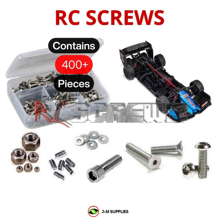 Representative image of an RCScrewZ stainless steel screw kit for ARRMA LIMITLESS 6S BLX 1/7 4WD Speed Run Roller (ARA109011); exact kit contents vary by RC model.
