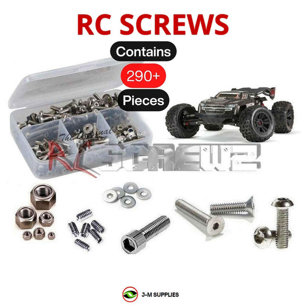J-M SUPPLIES RC Parts Store - RCScrewZ Stainless Steel Screw Kit ara033 for ARRMA Kraton 6S EXB 1/8 Electric 4WD Brushless Extreme Bash Monster Truck Roller (ARA106053, 106053) | PRO