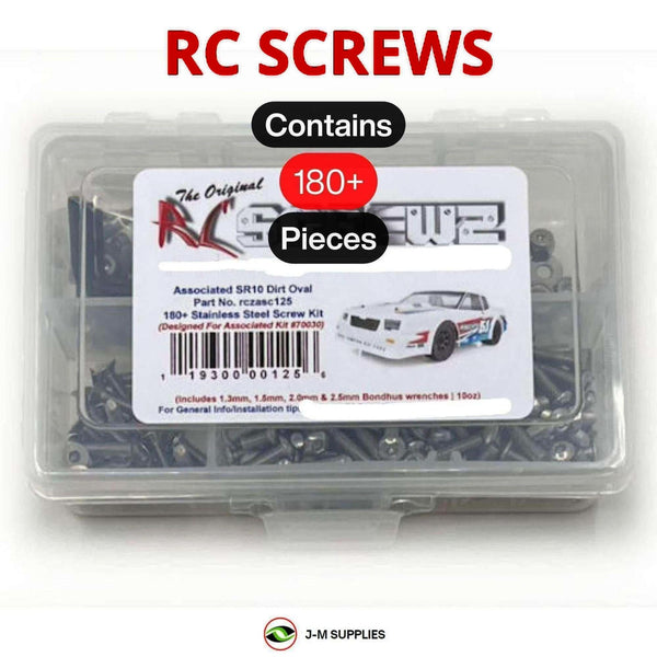 J-M SUPPLIES RC Parts Store - RCScrewZ Stainless Steel Screw Kit asc125 for Team Associated SR10 Dirt Oval RTR 1/10 Electric 2WD Off-Road Dirt Oval Race Car (#70030) | UPG