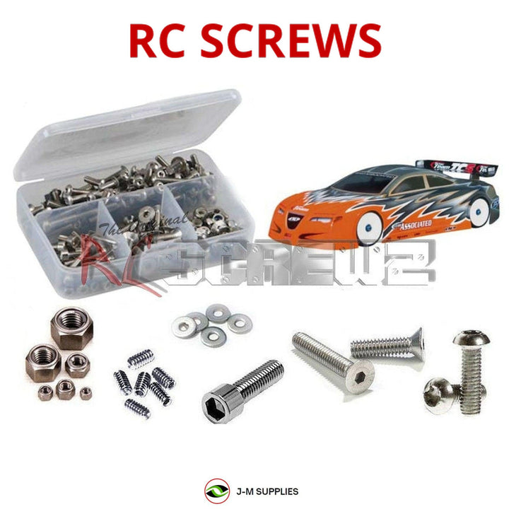 Representative image of an RCScrewZ stainless steel screw kit for Team Associated TC5 RC10TC5 1/10 Electric 4WD Touring Car (30103); exact kit contents vary by RC model.