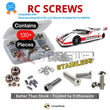 Representative image of an RCScrewZ stainless steel screw kit for Team Associated RC12R6 FT 1/12 2WD Pan Car (4021); exact kit contents vary by RC model.