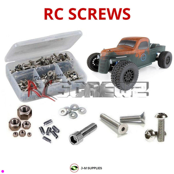 Representative image of an RCScrewZ stainless steel screw kit for Team Associated Trophy Rat 1/10 2WD Truck (70019); exact kit contents vary by RC model.