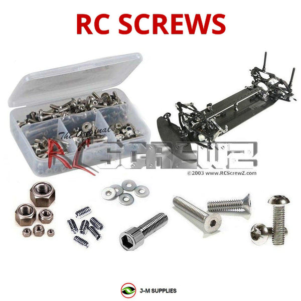 Representative image of an RCScrewZ stainless steel screw kit for Awesomatix A700L 1/10 Electric Touring Car; exact kit contents vary by RC model.