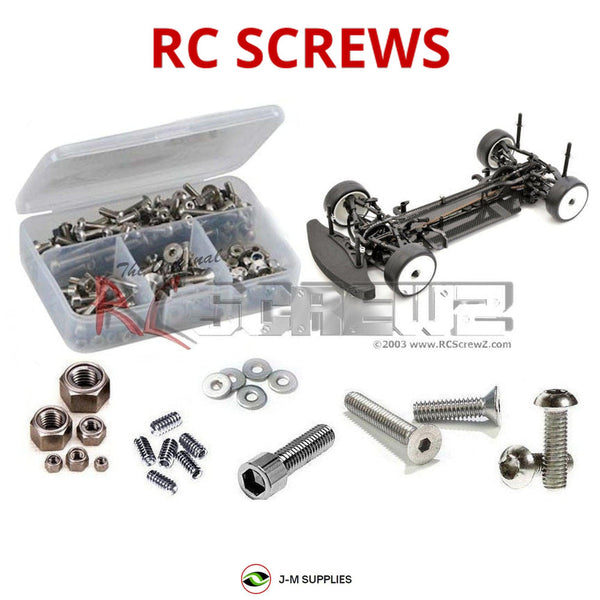 Representative image of an RCScrewZ stainless steel screw kit for Awesomatix A700 Evo II 1/10 Electric Touring Car; exact kit contents vary by RC model.