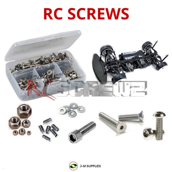 Representative image of an RCScrewZ stainless steel screw kit for Awesomatix A800MMX 1/10 Electric Touring Car; exact kit contents vary by RC model.