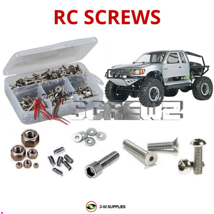 Representative image of an RCScrewZ stainless steel screw kit for Axial SCX10 Honcho 1/10 Electric 4WD Crawler (90022); exact kit contents vary by RC model.