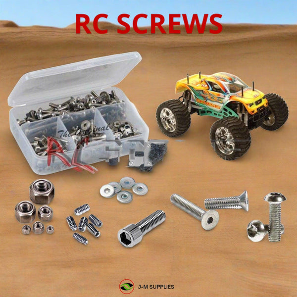 J-M SUPPLIES - RCScrewZ Stainless Steel Screw Kit cen006 for CEN Racing Genesis 7.7 GST 1/8 Monster Truck | SET -