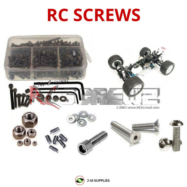Representative image of an RCScrewZ stainless steel screw kit for CEN Racing Matric R3 1/8th Truggy; exact kit contents vary by RC model.