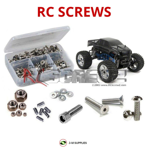 Representative image of an RCScrewZ stainless steel screw kit for CEN Racing Colossus Brushless; exact kit contents vary by RC model.