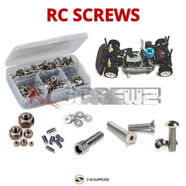 Representative image of an RCScrewZ stainless steel screw kit for CRC Pro II; exact kit contents vary by RC model.