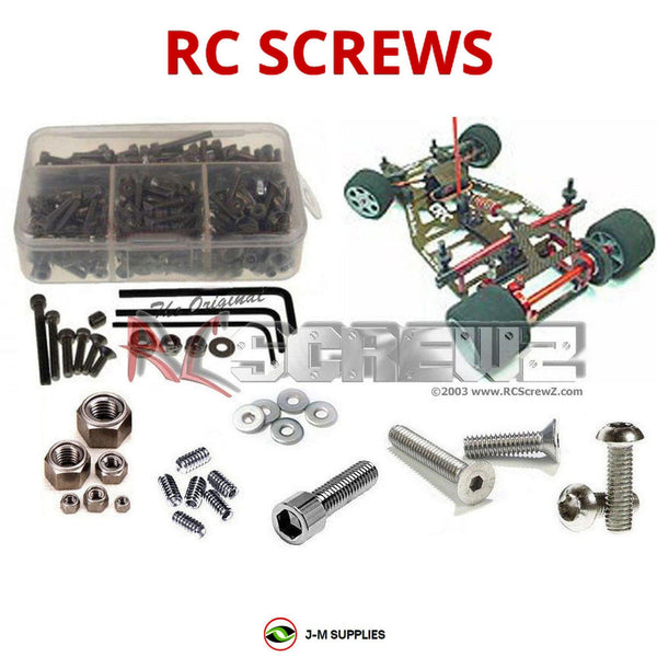 Representative image of an RCScrewZ stainless steel screw kit for CRC Six Pack; exact kit contents vary by RC model.