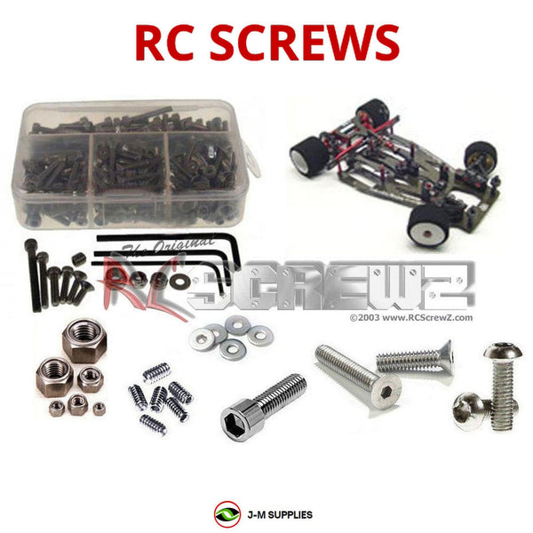 Representative image of an RCScrewZ stainless steel screw kit for CRC T-Fource; exact kit contents vary by RC model.
