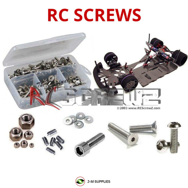 Representative image of an RCScrewZ stainless steel screw kit for CRC Battle Axe 3.0; exact kit contents vary by RC model.