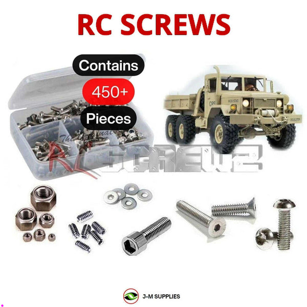 J-M SUPPLIES - RCScrewZ Stainless Steel Screw Kit czr020 for Cross RC HC-6 (#CZR90100040) | SET -