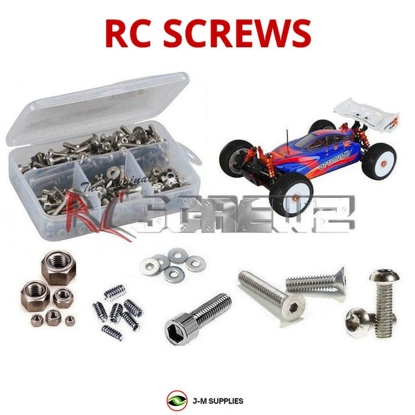 Representative image of an RCScrewZ stainless steel screw kit for DHK Hobby Optimus XL; exact kit contents vary by RC model.