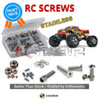 Representative image of an RCScrewZ stainless steel screw kit for Duratrax Warhead EVO 1/8 Nitro; exact kit contents vary by RC model.