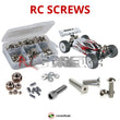 Representative image of an RCScrewZ stainless steel screw kit for Duratrax DXR8-e RTR 1/8 Buggy; exact kit contents vary by RC model.