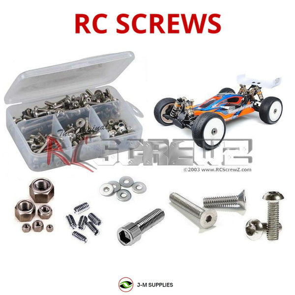 Representative image of an RCScrewZ stainless steel screw kit for Durango DEX408 V2 1/8th; exact kit contents vary by RC model.