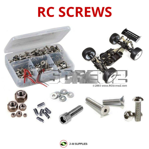 Representative image of an RCScrewZ stainless steel screw kit for Team Durango DEXT8 Truggy; exact kit contents vary by RC model.