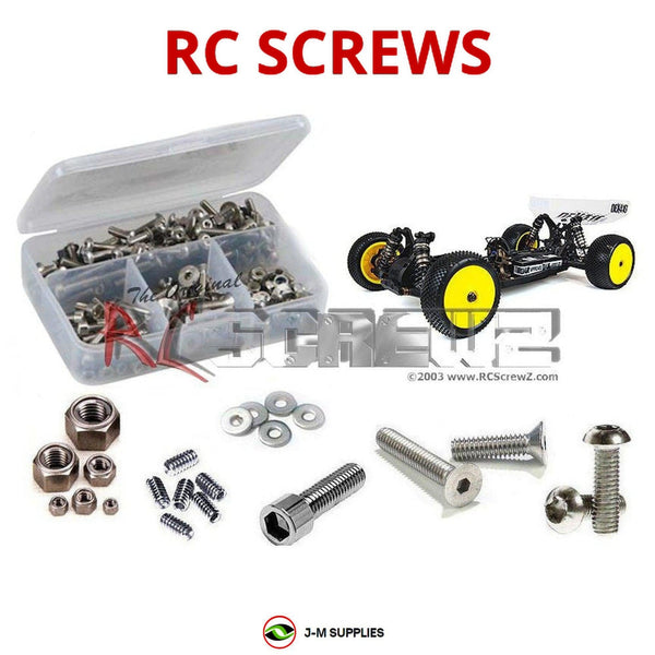 Representative image of an RCScrewZ stainless steel screw kit for Team Durango DEX410 V4; exact kit contents vary by RC model.