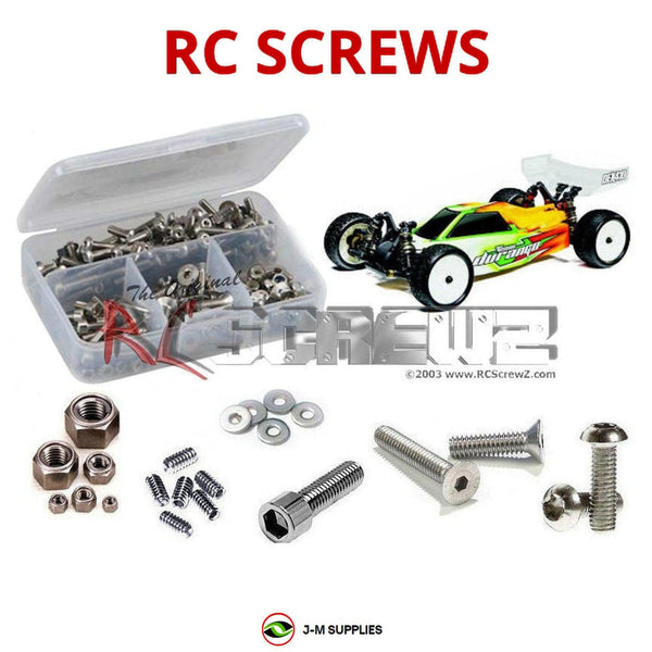 Representative image of an RCScrewZ stainless steel screw kit for Team Durango DEX410 V5; exact kit contents vary by RC model.