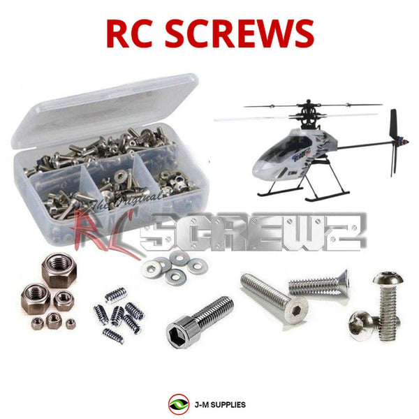 Representative image of an RCScrewZ stainless steel screw kit for E-Flite Blade CP Pro; exact kit contents vary by RC model.