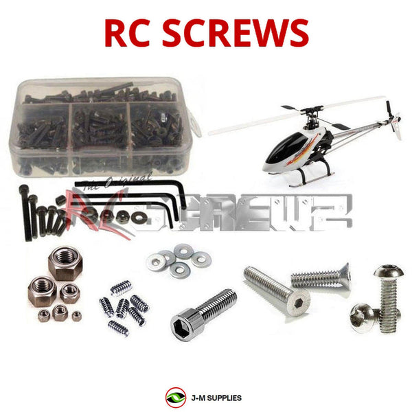 Representative image of an RCScrewZ stainless steel screw kit for Gaui Hurricane 425 Series Helicopter; exact kit contents vary by RC model.