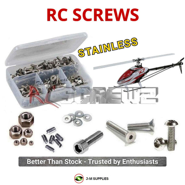Representative image of an RCScrewZ stainless steel screw kit for Gaui X7 Helicopter; exact kit contents vary by RC model.