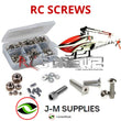 Representative image of an RCScrewZ stainless steel screw kit for Gaui X3 Helicopter; exact kit contents vary by RC model.