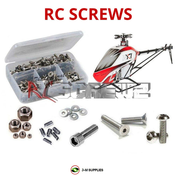Representative image of an RCScrewZ stainless steel screw kit for Gaui NX7 Helicopter; exact kit contents vary by RC model.