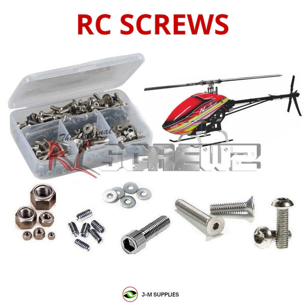 Representative image of an RCScrewZ stainless steel screw kit for Gaui NEX6 Helicopter; exact kit contents vary by RC model.
