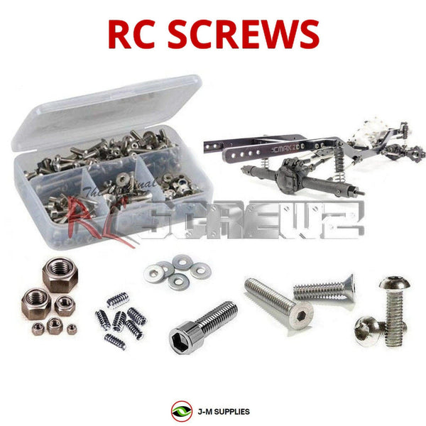 Representative image of an RCScrewZ stainless steel screw kit for GCM Racing CMAX2 323mm JK Slider Jeep; exact kit contents vary by RC model.