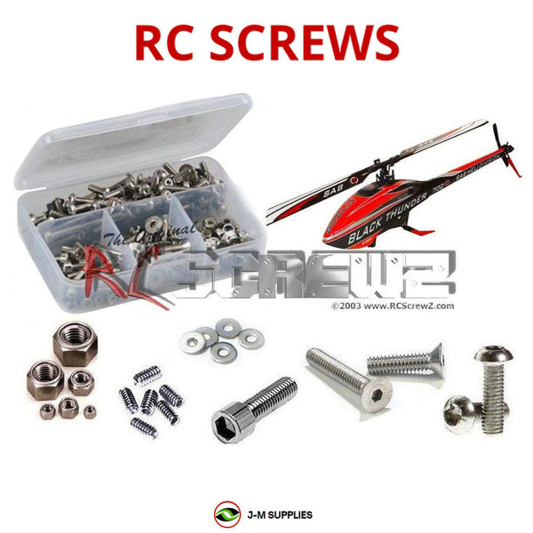 Representative image of an RCScrewZ stainless steel screw kit for Goblin Thunder 650/700; exact kit contents vary by RC model.