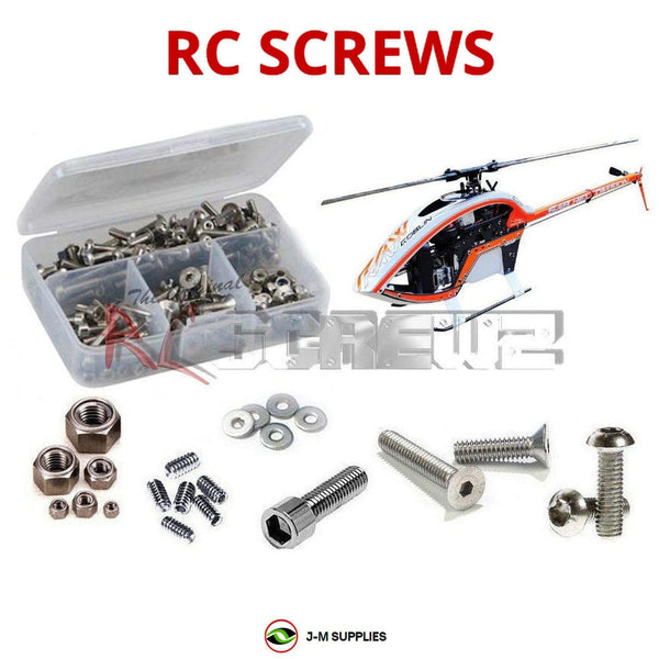 Representative image of an RCScrewZ stainless steel screw kit for Goblin 580 Raw #SG585 Helicopter; exact kit contents vary by RC model.