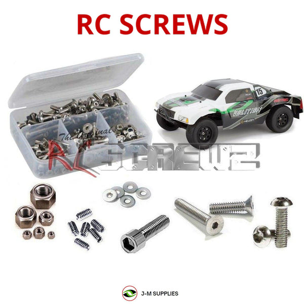 Representative image of an RCScrewZ stainless steel screw kit for Helion RC Volition SC; exact kit contents vary by RC model.