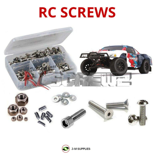 Representative image of an RCScrewZ stainless steel screw kit for Helion RC Dominus 10SC V2; exact kit contents vary by RC model.