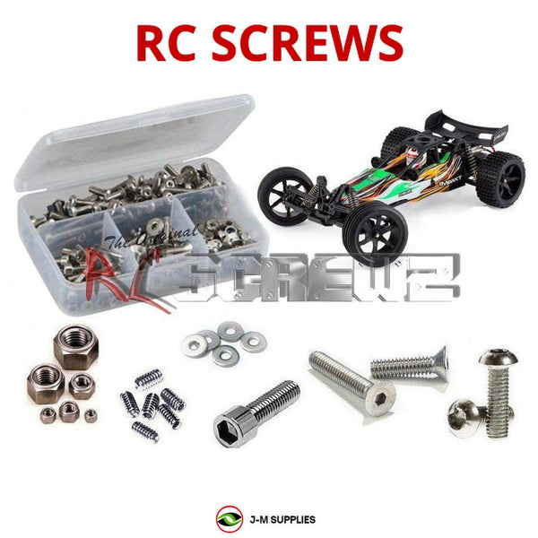 Representative image of an RCScrewZ stainless steel screw kit for Helion RC Impakt 12B; exact kit contents vary by RC model.