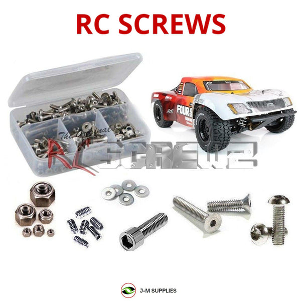 Representative image of an RCScrewZ stainless steel screw kit for Helion RC Four 10SC; exact kit contents vary by RC model.
