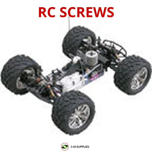 Representative image of an RCScrewZ stainless steel screw kit for Hot Bodies Lightning GT; exact kit contents vary by RC model.