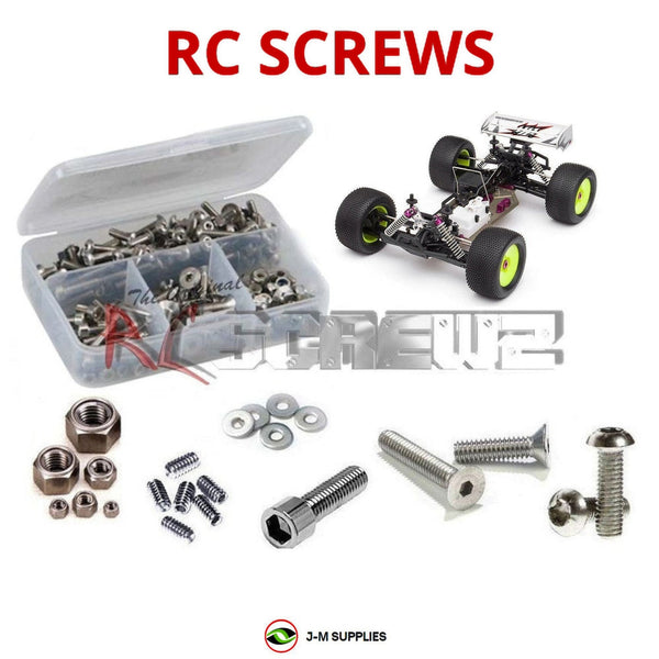Representative image of an RCScrewZ stainless steel screw kit for Hot Bodies Stadium 2 Pro; exact kit contents vary by RC model.