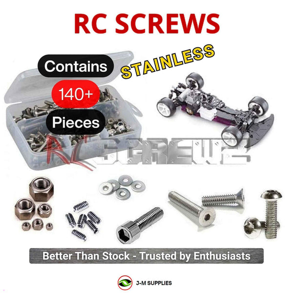Representative image of an RCScrewZ stainless steel screw kit for HPI Racing Super Nitro RS4 1/8 Nitro 4WD Touring Car (484); exact kit contents vary by RC model.
