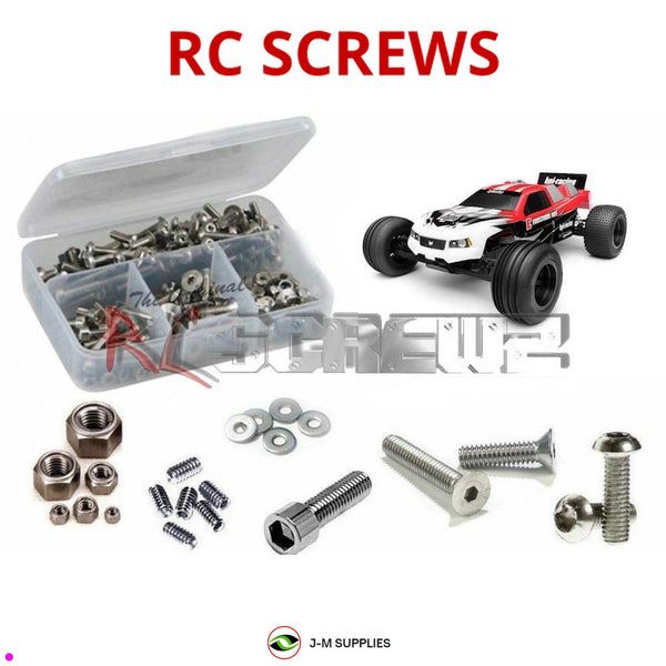 Representative image of an RCScrewZ stainless steel screw kit for HPI Racing E-Firestorm 1/10 Electric 2WD Stadium Truck (105862); exact kit contents vary by RC model.