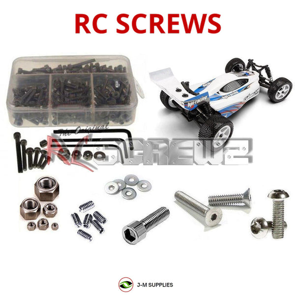 Representative image of an RCScrewZ stainless steel screw kit for HPI Racing Cyber 10B 1/10 Electric 4WD Buggy (100702); exact kit contents vary by RC model.