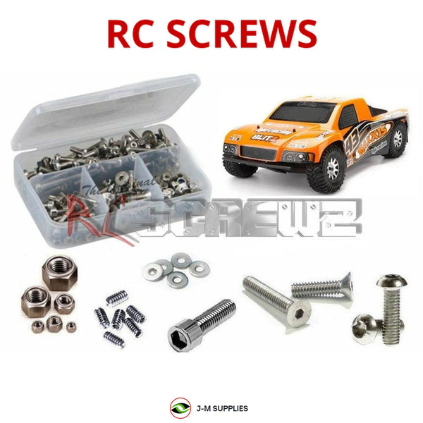 Representative image of an RCScrewZ stainless steel screw kit for HPI Blitz Short Course 1/10 Electric 2WD Truck (103171); exact kit contents vary by RC model.