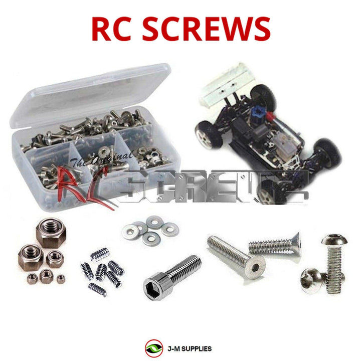Representative image of an RCScrewZ stainless steel screw kit for Kyosho Inferno MP5 1/8 Nitro 4WD Buggy (31551); exact kit contents vary by RC model.