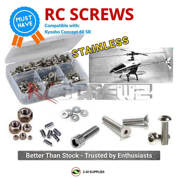 J-M SUPPLIES RC Parts Store - RCScrewZ Stainless Steel Screw Kit kyo094 for Kyosho Concept 60 SR Class 60 Nitro RC Helicopter | PRO