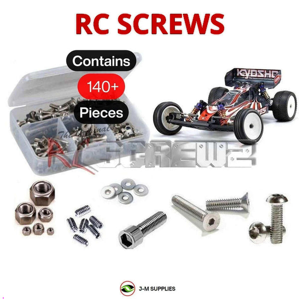 Representative image of an RCScrewZ stainless steel screw kit for Kyosho Ultima RB5 SP 1/10 Electric 2WD Buggy (30074SP); exact kit contents vary by RC model.