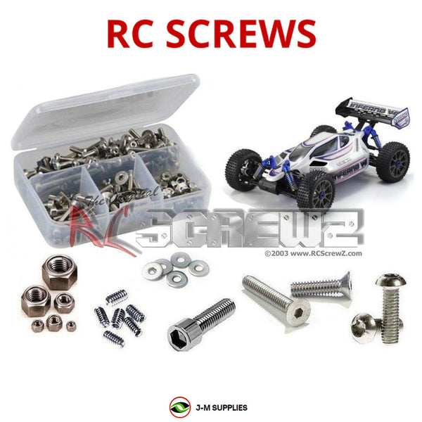 J-M SUPPLIES - RCScrewZ Stainless Steel Screw Kit kyo123 for Kyosho Inferno VE 1/8th RC Car | PRO -