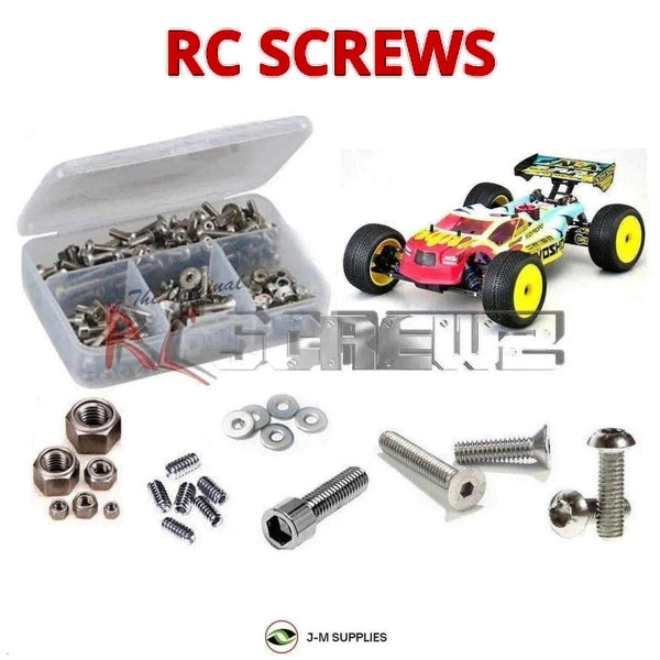 Representative image of an RCScrewZ stainless steel screw kit for Kyosho Inferno ST-RR 1/8 Nitro 4WD Truggy (31353); exact kit contents vary by RC model.